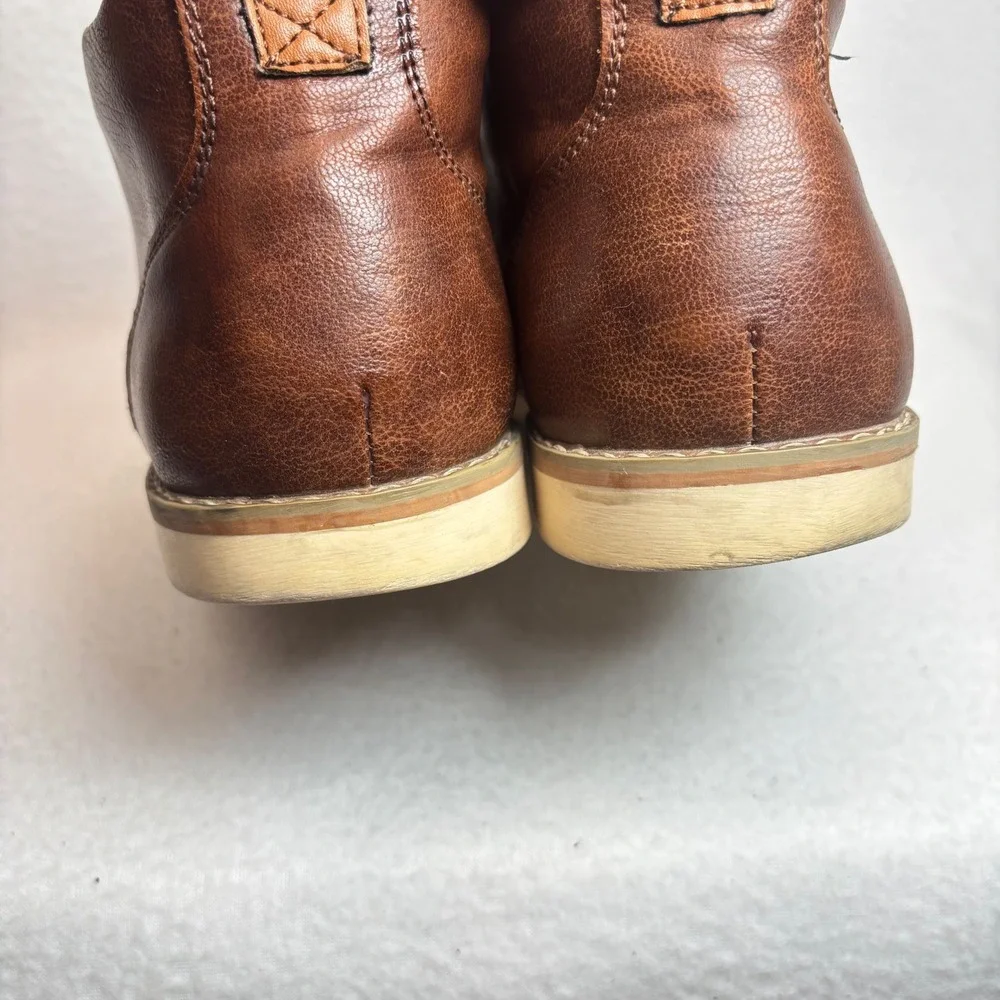 Steve Madden Chukka Boots Mens Brown Faux Leather Lace Up‎ Academia Gorpcore 13